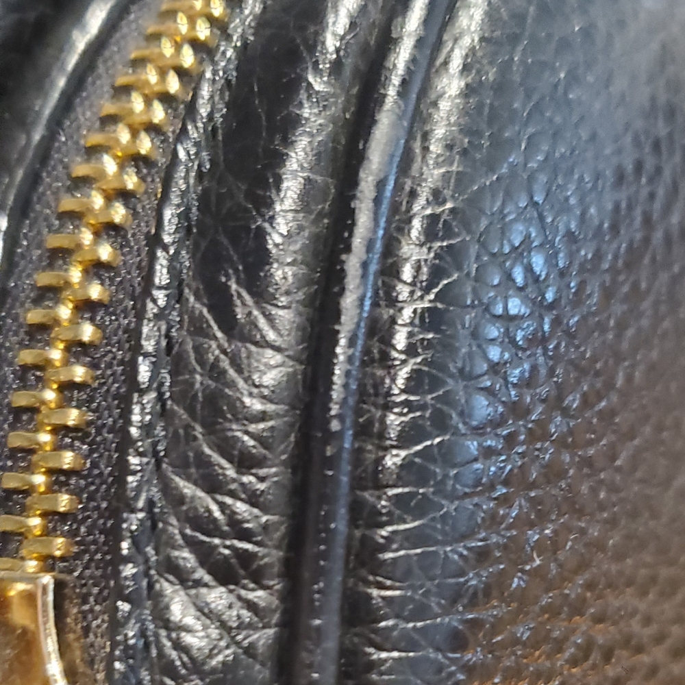 Coach Carrie Sleek Black Leather Small Backpack with Gold Metal Hardware - Picture 13 of 13